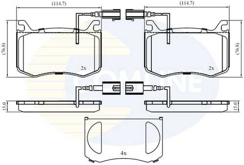 Колодки торм alfa romeo giulia 15- COMLINE CBP12422