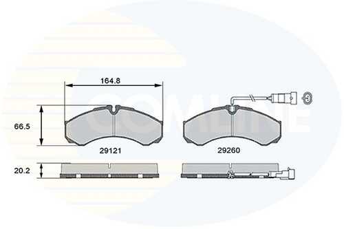Колодки iveco daily i 96 - 99 /daily ii 99 - 06 COMLINE CBP16031