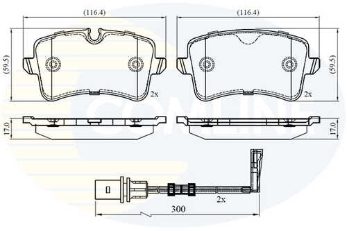 Колодки торм audi a4/a6/a7/q3 1.8-4.2 10- зад COMLINE CBP22391