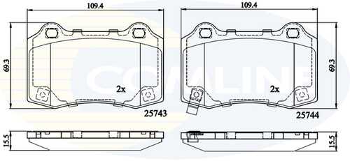 Тормозные колодки COMLINE CBP32308