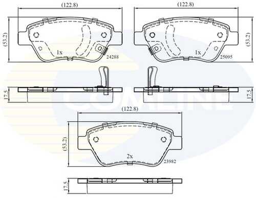 Колодки торм opel adam12- vauxhall adam 12- COMLINE CBP32376