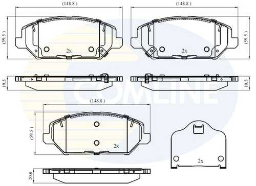 Колодки торм hyundai i30 16- COMLINE CBP32409