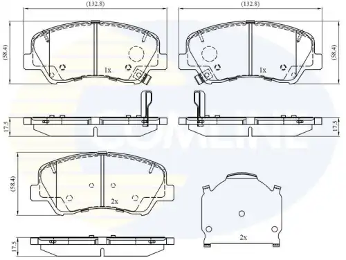 Колодки торм hyundai accent 10- i20 14- i20 active 15- kia rio 11- COMLINE CBP32493