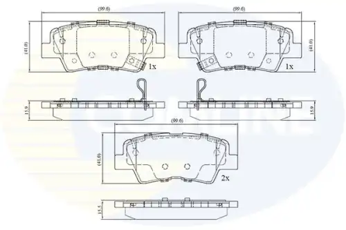 Колодки торм hyundai ioniq 16- sonata 05-10 tucson 08-10 COMLINE CBP32694