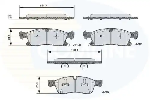 Тормозные колодки COMLINE CBP36096