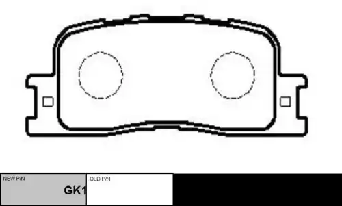 Gk1057 колодки дисковые задние