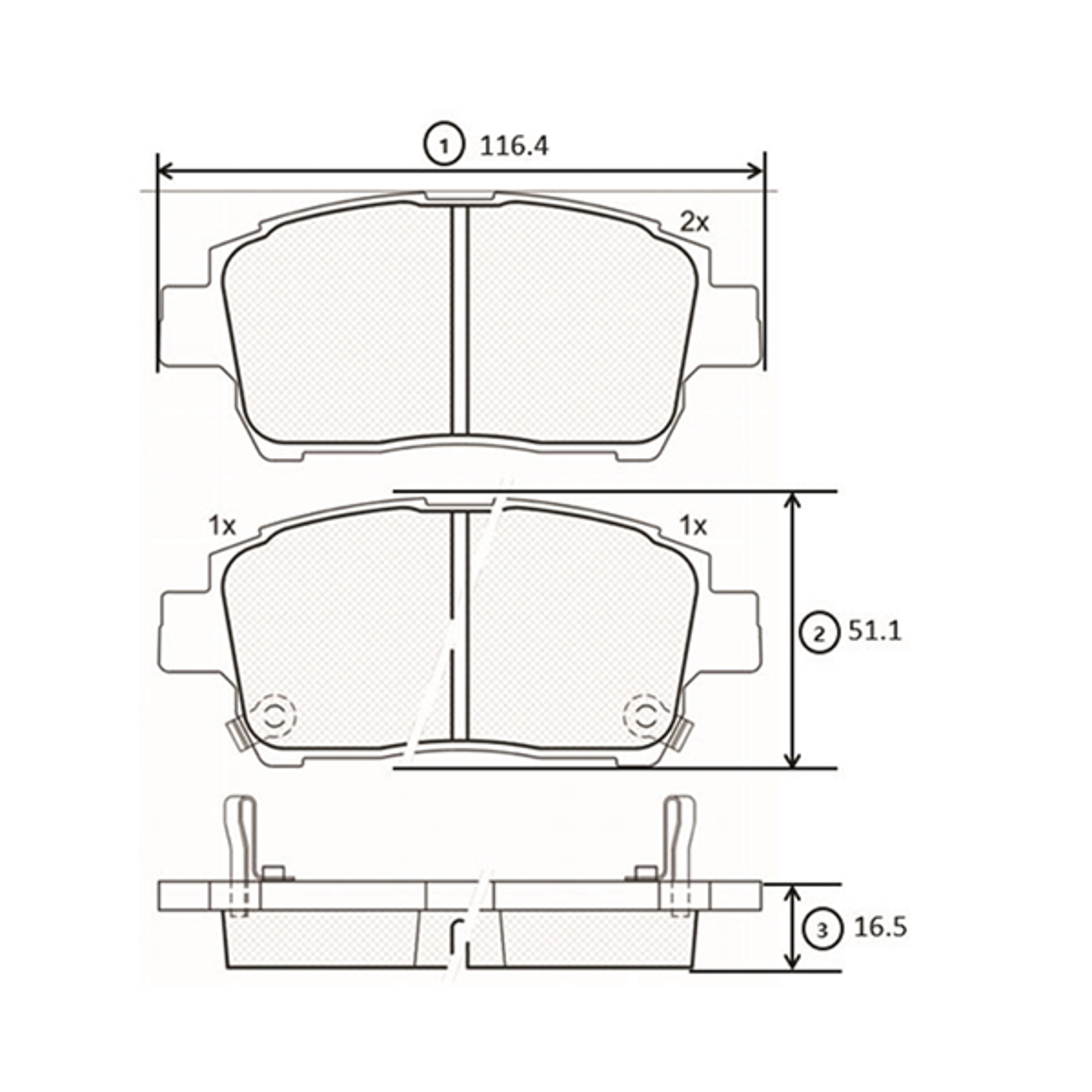 Brake pad CTR GK1105
