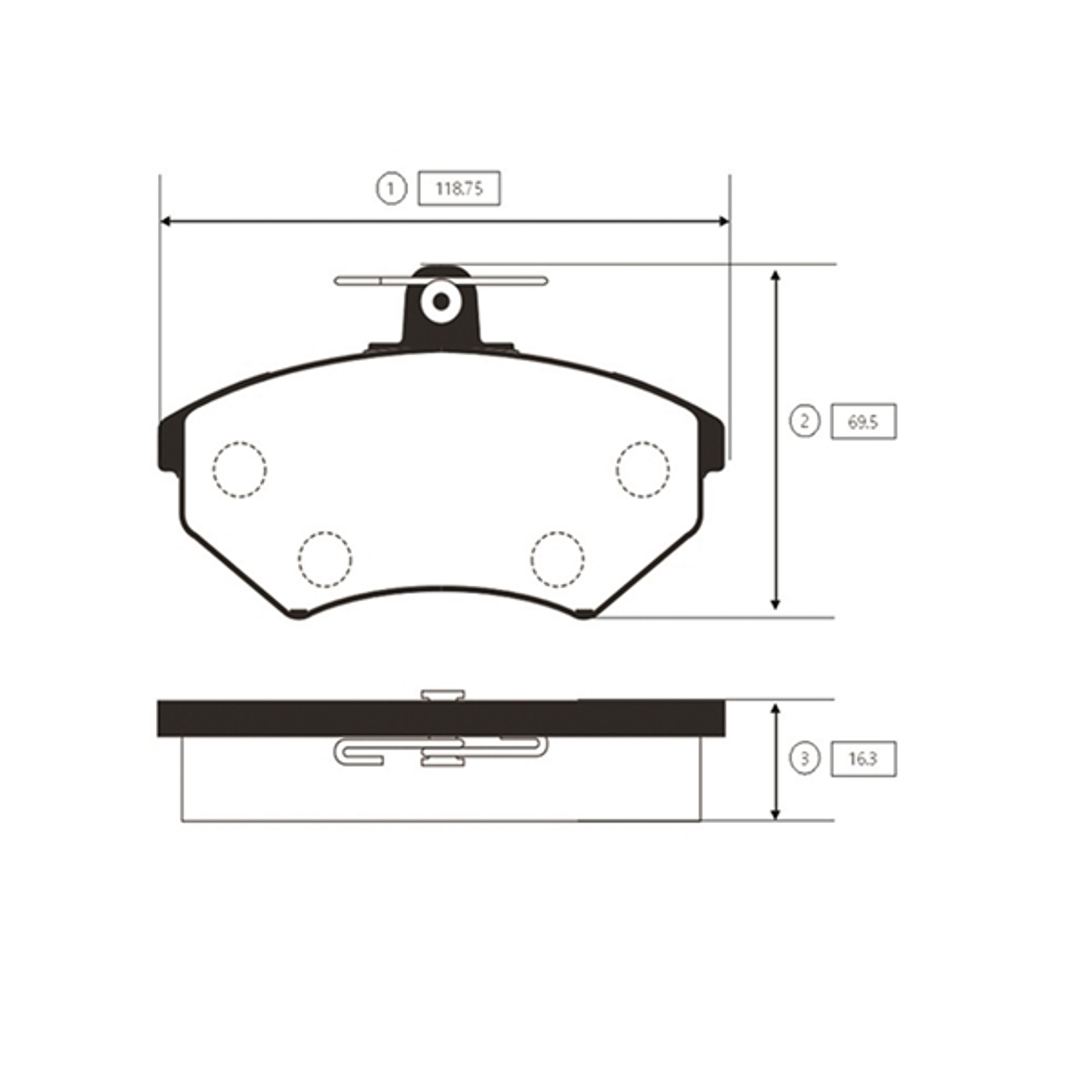 Brake pad CTR GK1242