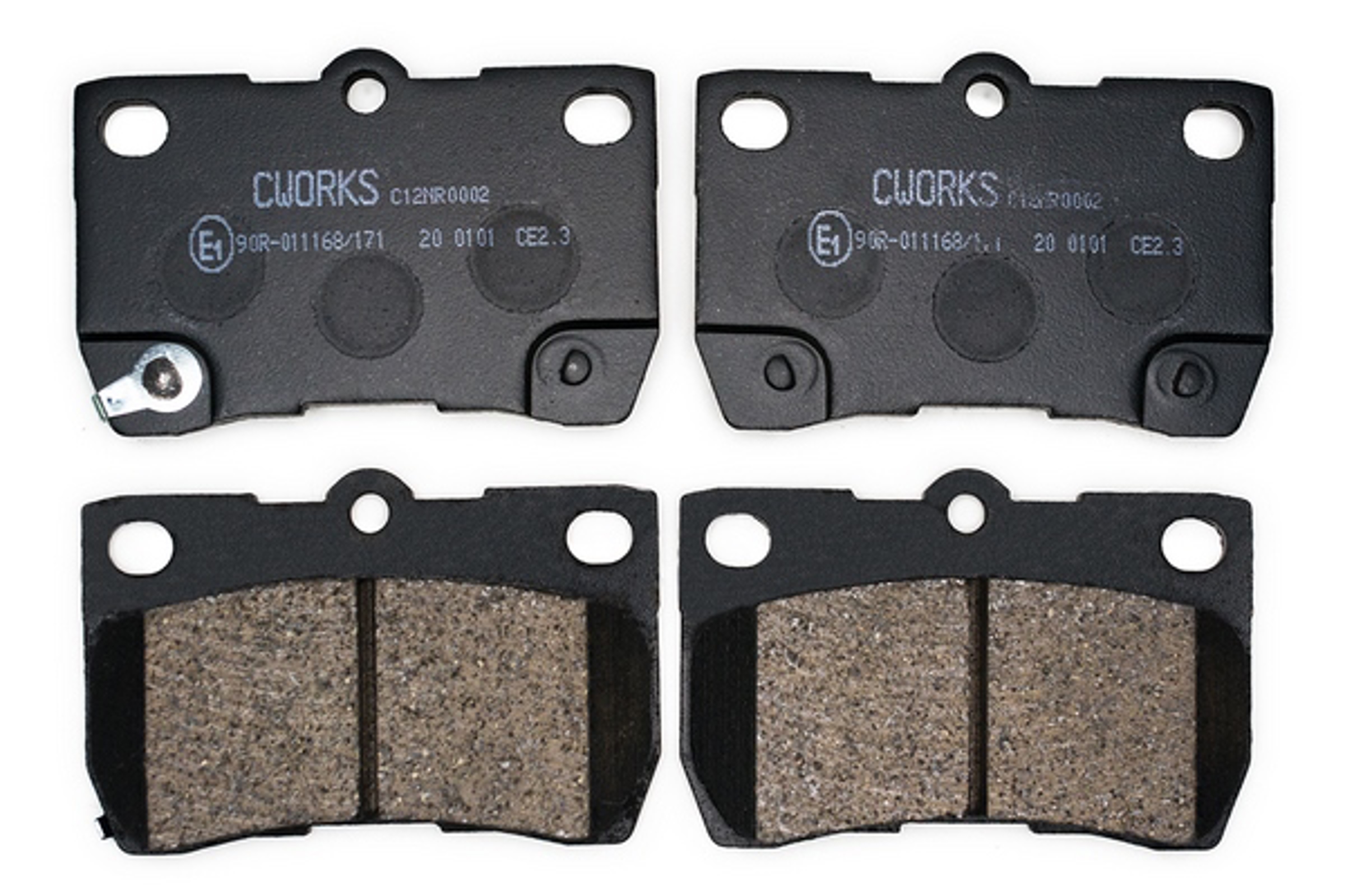 Тормозные колодки задние дисковые (безасбестовые) CWORKS C12NR0002