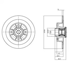 Диск тормозной задний DELPHI BG9028RS