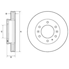 Диск тормозной передний DELPHI BG9140C