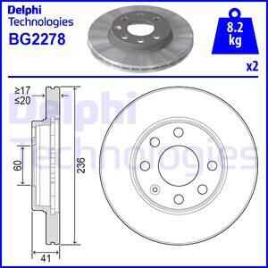 Тормозные диски DELPHI BG2278