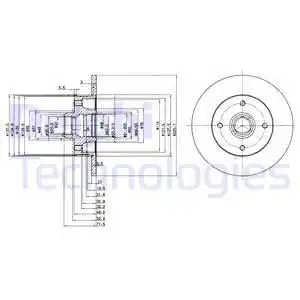 Тормозные диски DELPHI BG2389