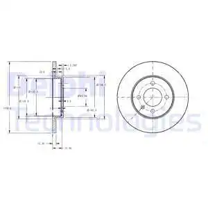 Тормозные диски DELPHI BG2454