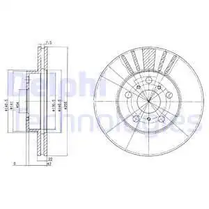 Тормозные диски DELPHI BG2596