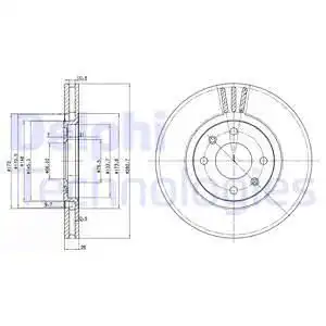 Тормозные диски DELPHI BG2872