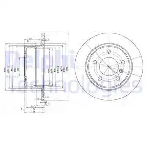 Bg3040 диск тормозной задний DELPHI BG3040