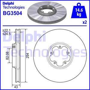 Тормозные диски DELPHI BG3504