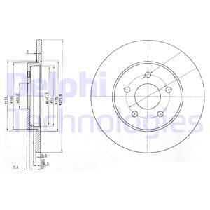Тормозные диски DELPHI BG3663C