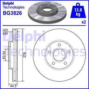 Тормозные диски DELPHI BG3826