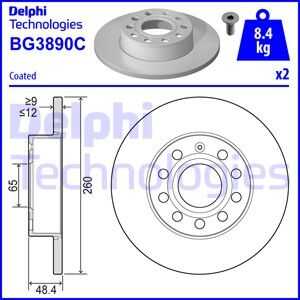 Тормозные диски DELPHI BG3890C