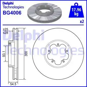 Тормозные диски DELPHI BG4006