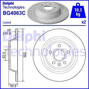 Тормозные диски DELPHI BG4063C