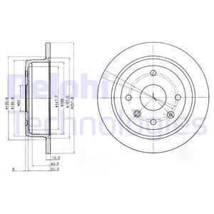 Диск тормозной задний DELPHI BG4091
