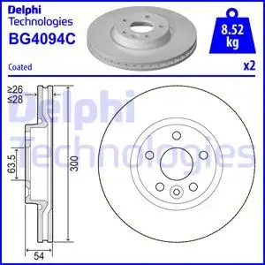 Тормозные диски DELPHI BG4094C