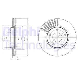 Диск тормозной DELPHI BG4282C