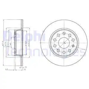 Тормозные диски DELPHI BG4324