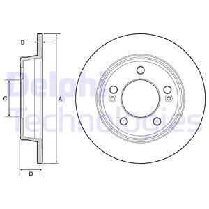 Тормозные диски DELPHI BG4559C