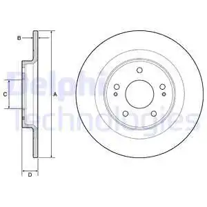 Диск тормозной DELPHI BG4924C