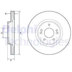 Диск тормозной DELPHI BG4931C