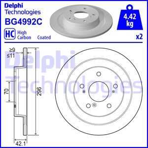 Bg4992c тормозной диск DELPHI BG4992C