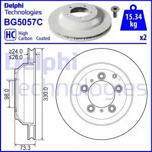 Bg5057c диск тормозной DELPHI BG5057C