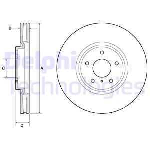 Диск тормозной 1 шт в уп передний DELPHI BG9152