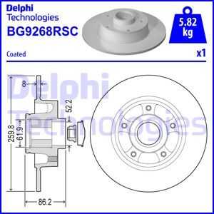 Диск тормозной c подшипн. DELPHI BG9268RSC
