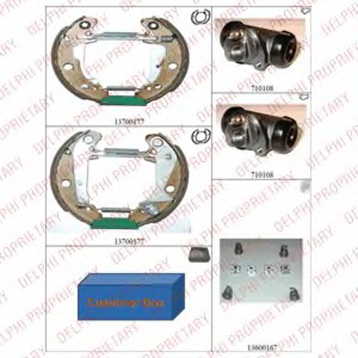 Комплект тормозных колодок DELPHI KP662