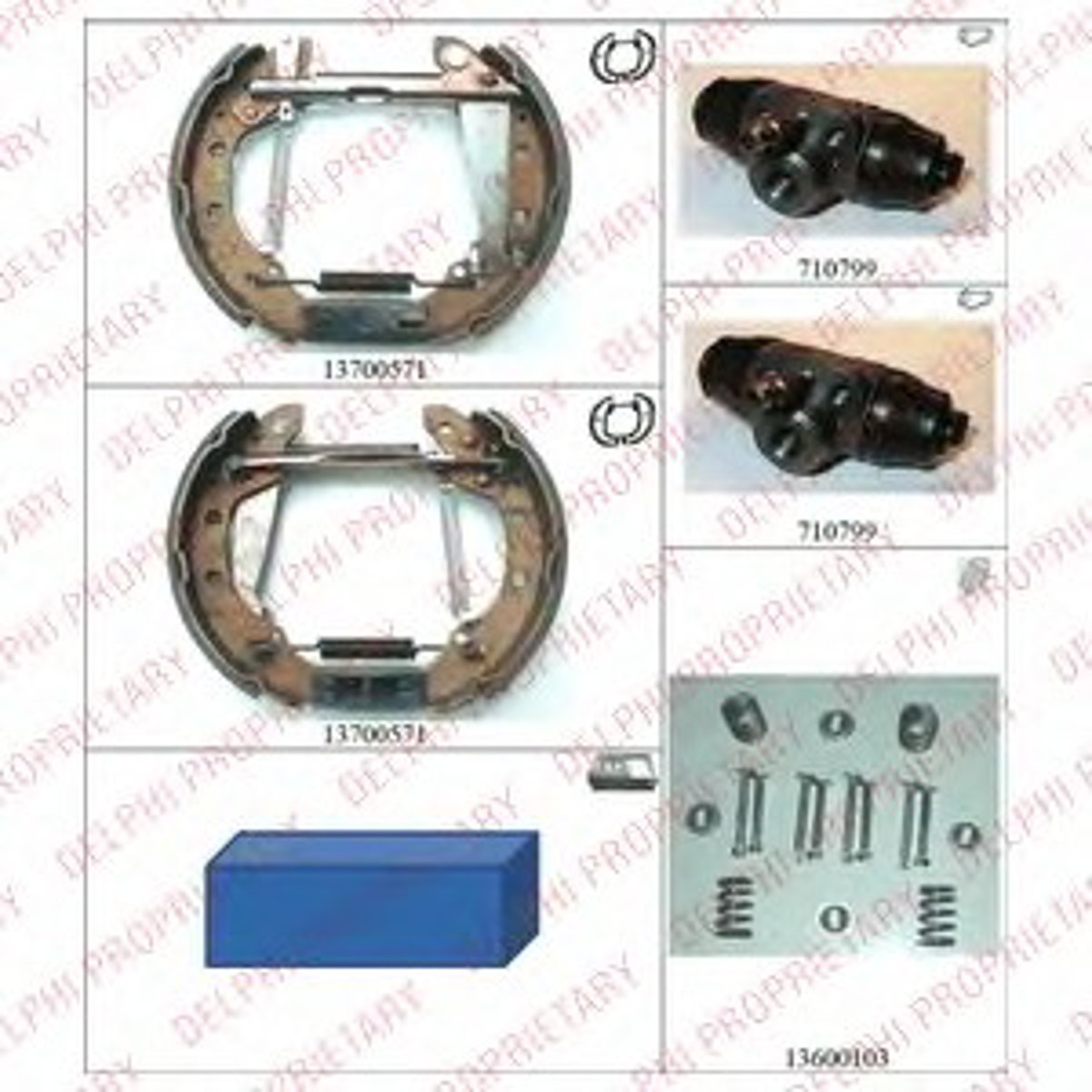 Комплект тормозных колодок DELPHI KP850