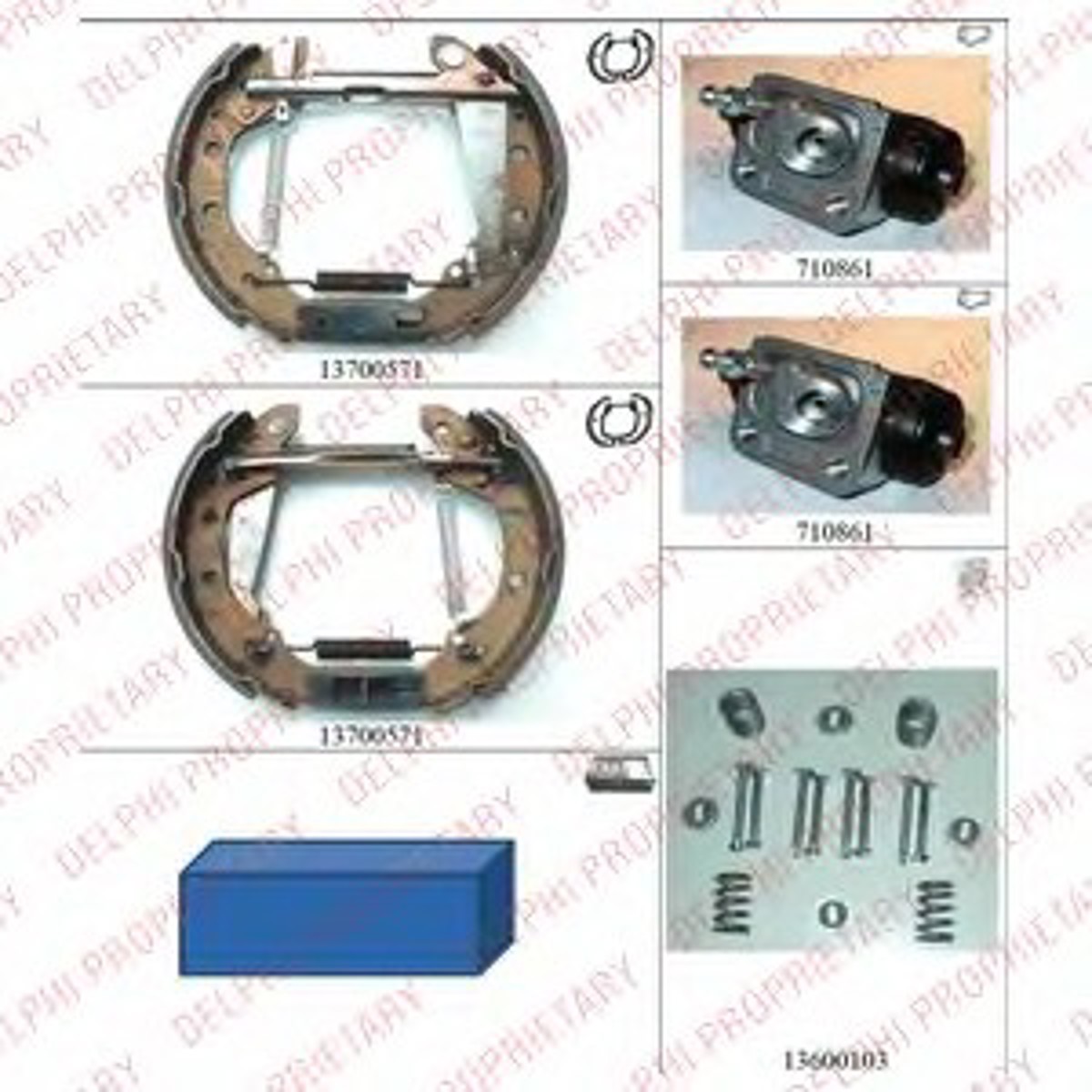 Комплект тормозных колодок DELPHI KP891
