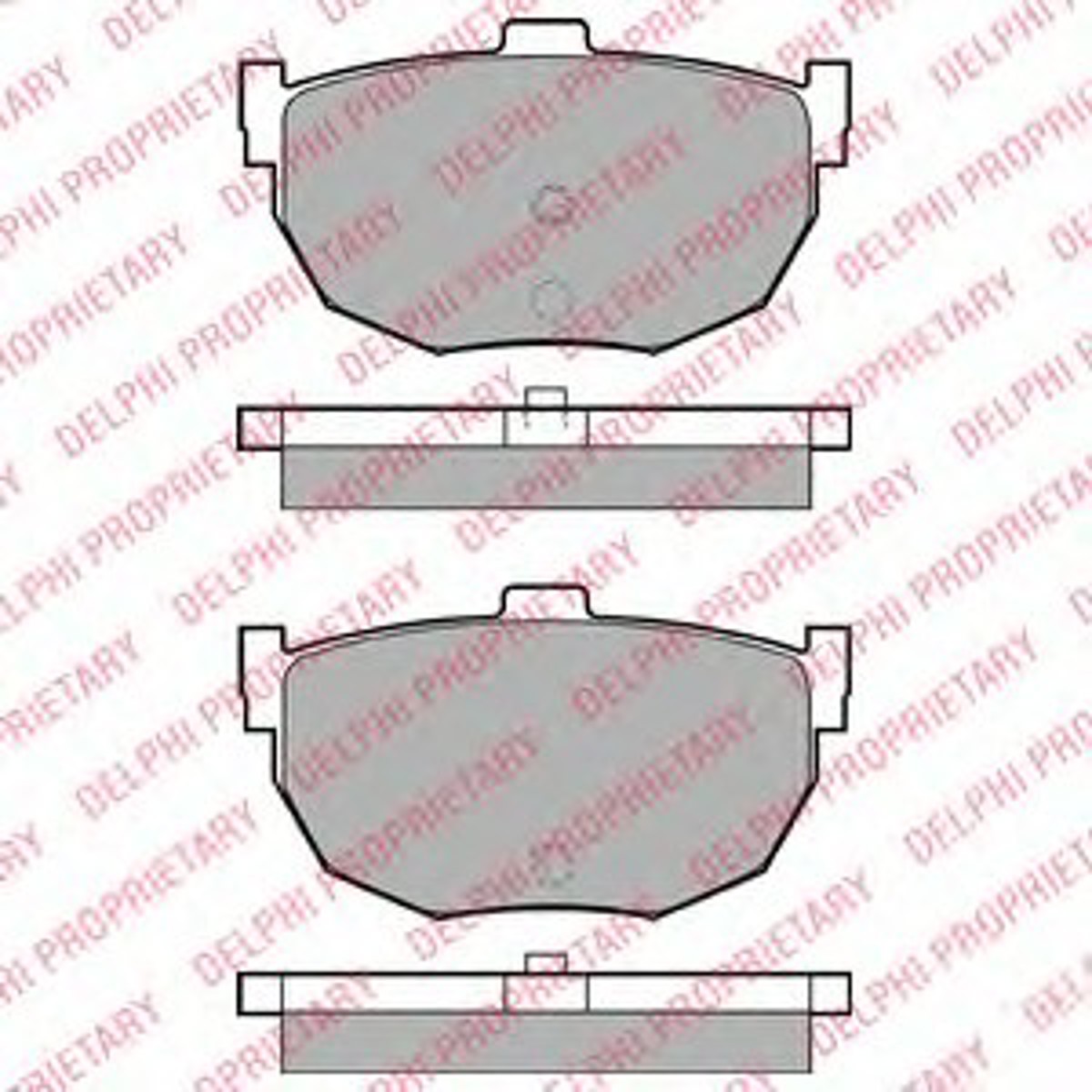 Колодки тормозные дисковые DELPHI LP1072