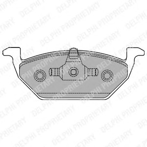 Комплект тормозных колодок дискового тормоза DELPHI LP1436