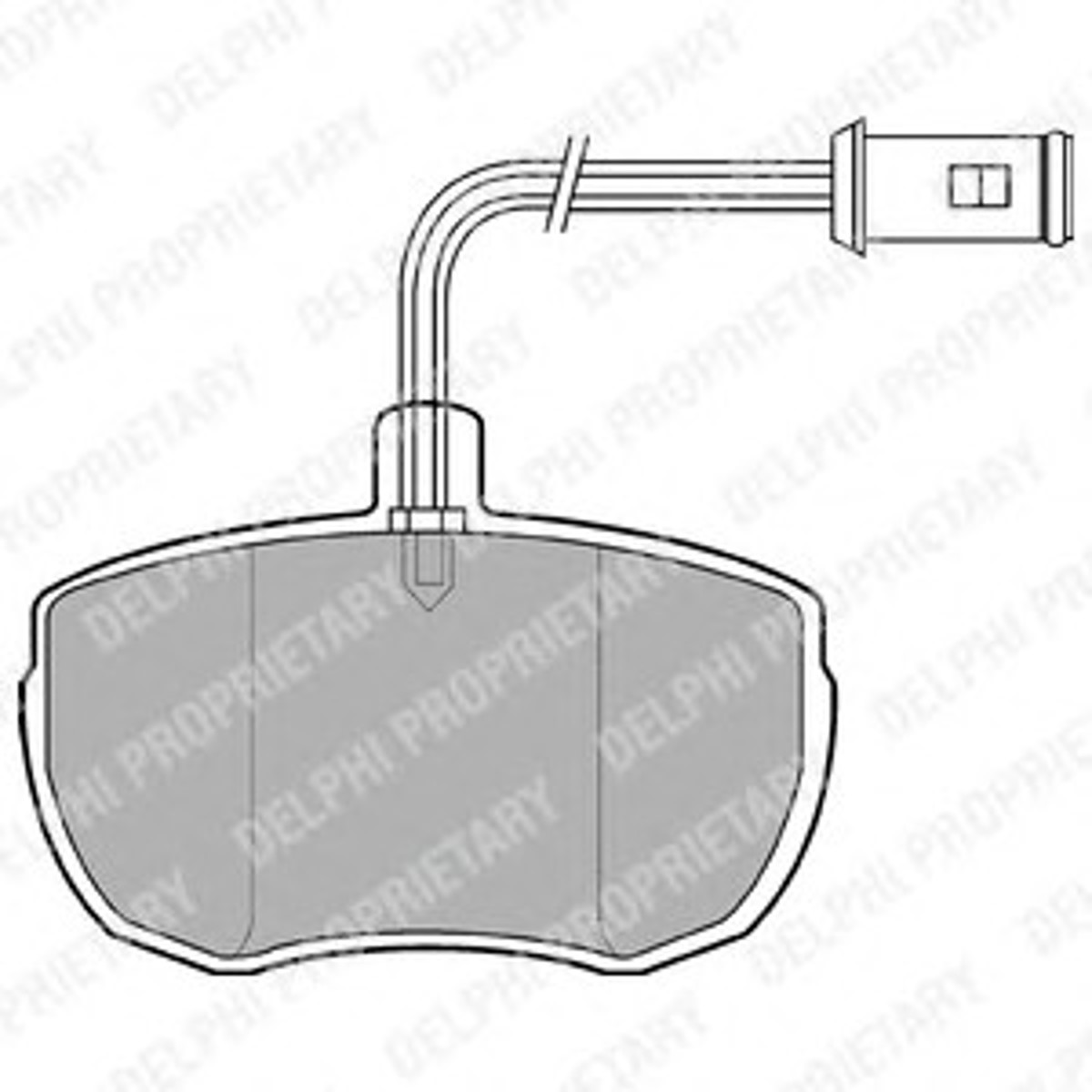 Комплект тормозных колодок дисковый тормоз DELPHI LP651