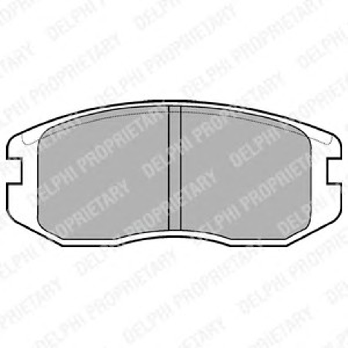 Комплект тормозных колодок дисковый тормоз DELPHI LP736