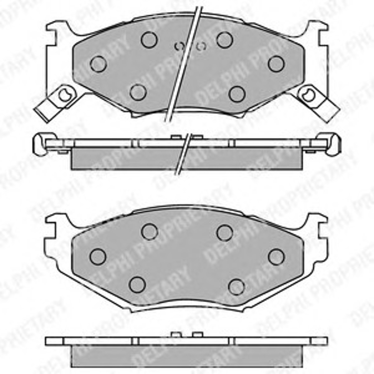 Колодки тормозные дисковые DELPHI LP891