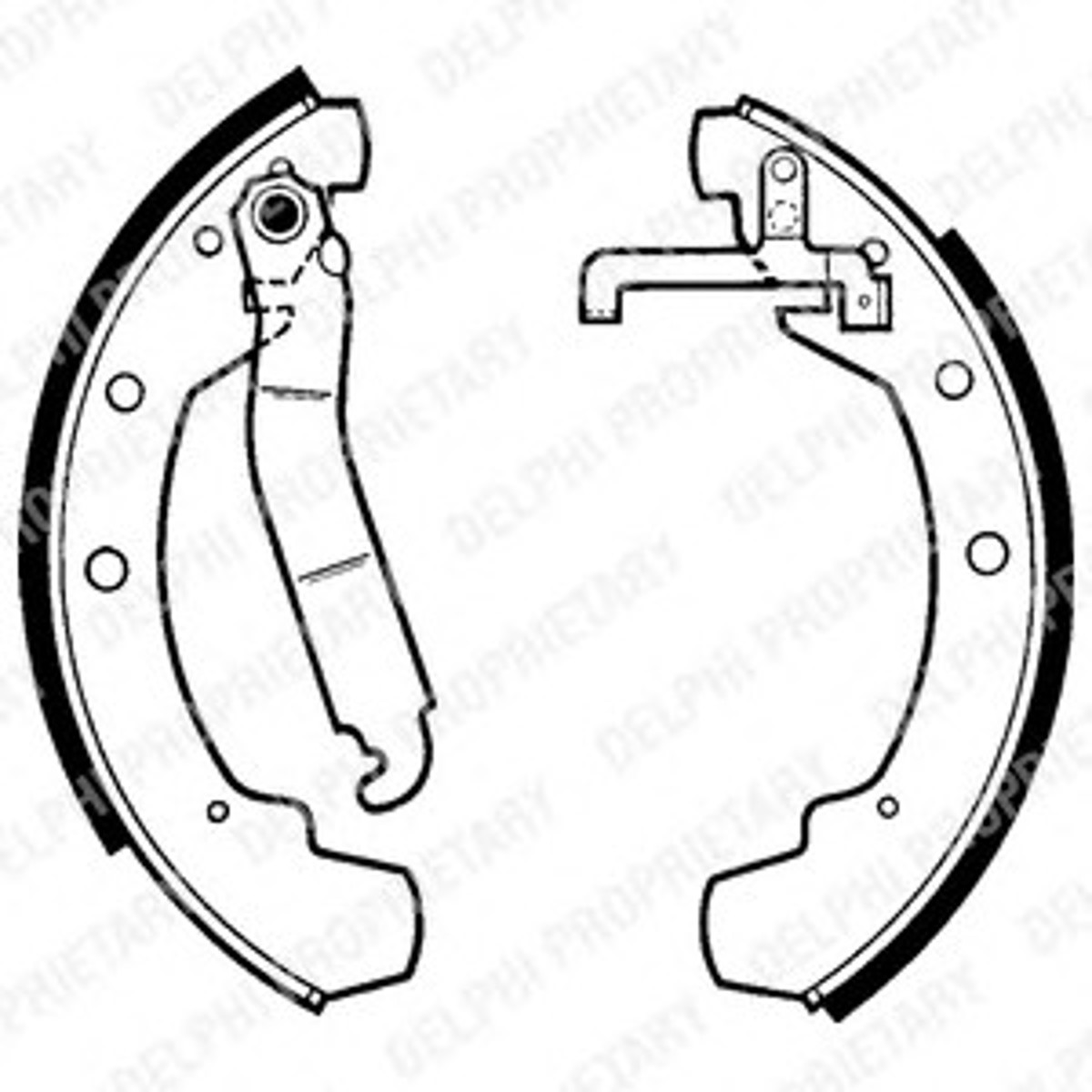 Колодки тормозные барабанные DELPHI LS1281
