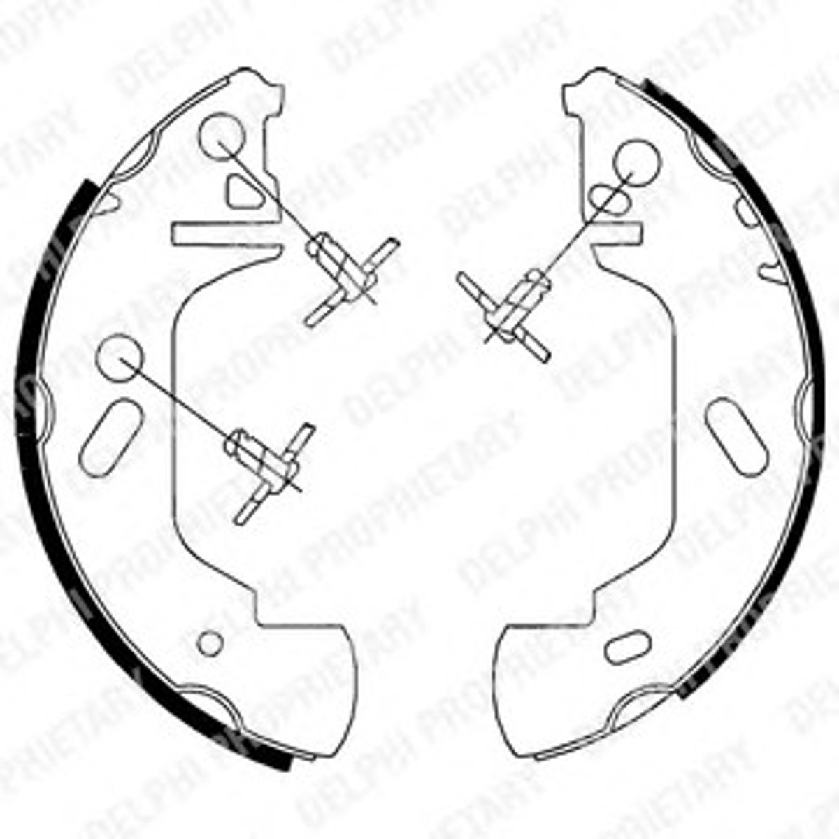 Комплект тормозных колодок DELPHI LS1701