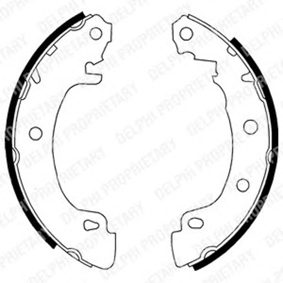 Колодки тормозные барабанные DELPHI LS1724