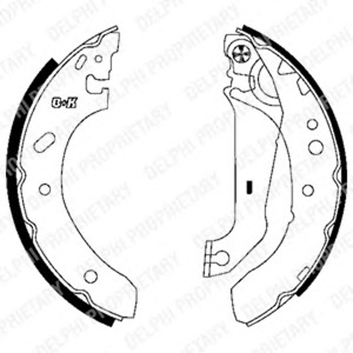 Колодки тормозные барабанные DELPHI LS1782
